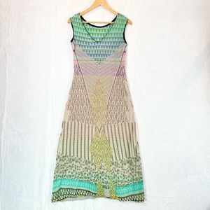 Anthropologie Aldo Martins Garlic Maxi Dress Stretch Woven Knit Small 4